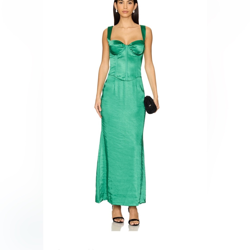 Runaway the Label Oura Maxi Dress in Emerald Green